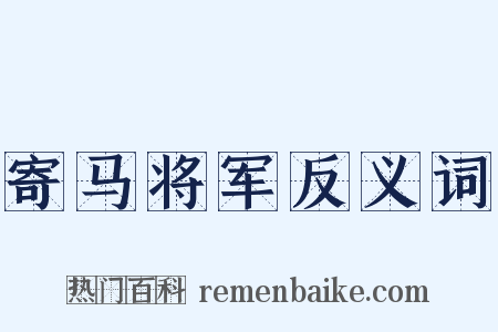 寄马将军反义词是什么意思的图片